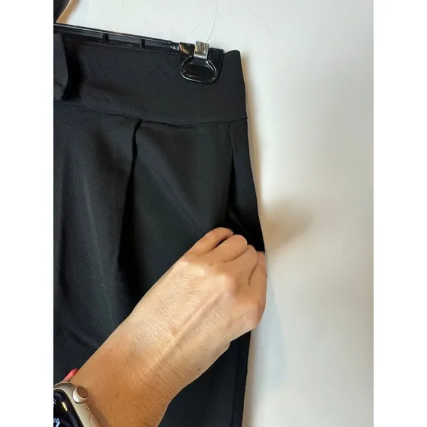 Trouser9 Pants Women Small Black Pleated‎ Baggy Tapered Leg Trousers Career NWT - Image 8
