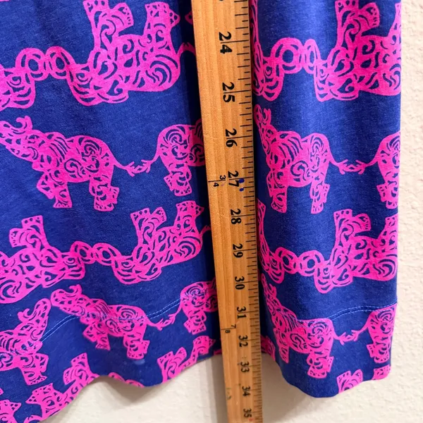 Lilly Pulitzer Marlowe "Pack Your Trunk" Mini Dress Medium Elephant Pima Cotton - Image 16