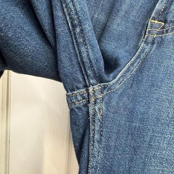 Vintage GAP blue medium wash high rise wide leg denim 100% cotton jeans flare 2 - Image 3