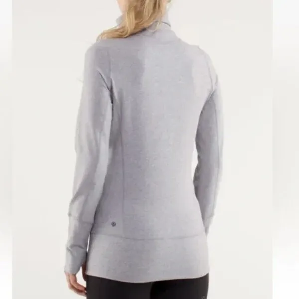 Lululemon In Stride Full Zip Gray Floral Jacket Size 6 - Image 2