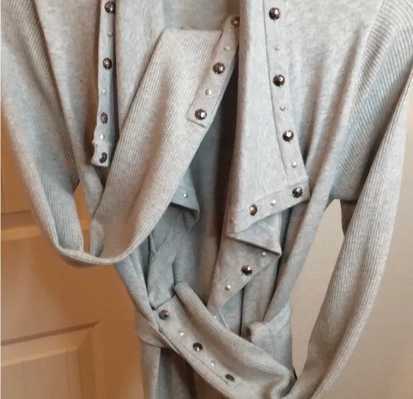 Caché Vintage Y2K Embellished Studded Wrap Cardigan Belted - Image 2