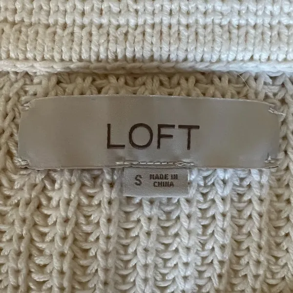 Loft Women’s Cream Color V Neck Sweater 15 - Image 3