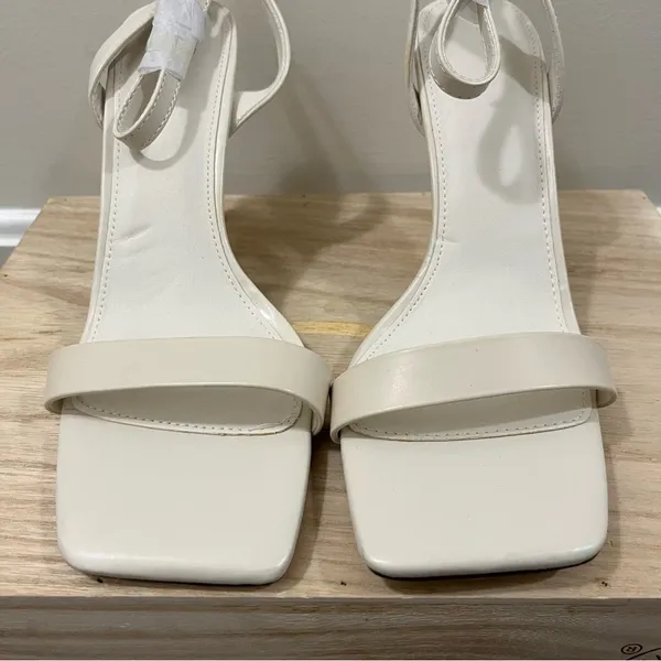 Boutique White Square‎ Toe Slip On Stilettos 10 - Image 4