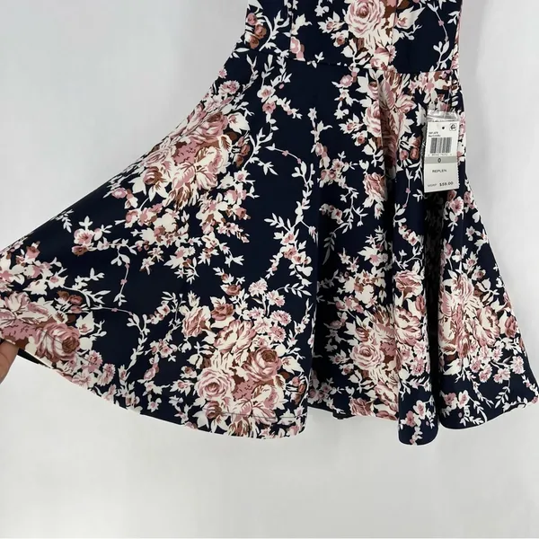 B. Darlin Womens Floral Printed Mini Halter Pleated Fit & Flare‎ Dress - Image 6