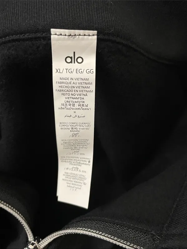 ALO Yoga NWT Accolade 1/4 Zip Pullover Black Size XL - Image 9