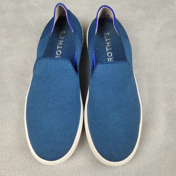 Rothy's Women's Sneakers 8 The Original Slip On Teal Blue Casual Comfort Shoes - Image 9