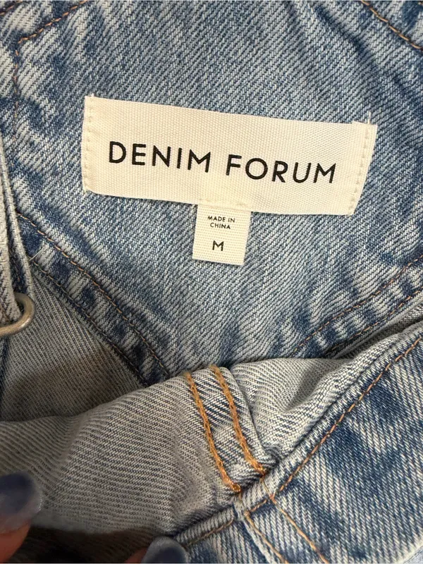 Denim Forum‎ 90s Sylvie Jean short overalls size medium, nwt - Image 4