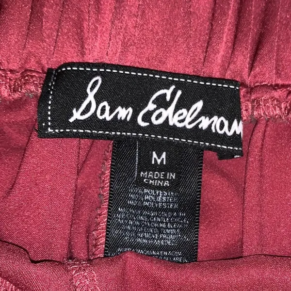 Sam Edelman Satin Lace‎ Lounge Sleep Shorts Burgundy Women’s Medium - Image 6