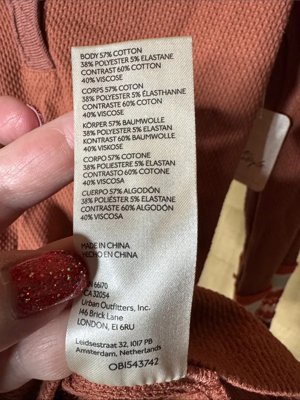 NWT Free People We The Free Mikah Layering Cuff Thermal Top Autumn Combo Small - Image 12