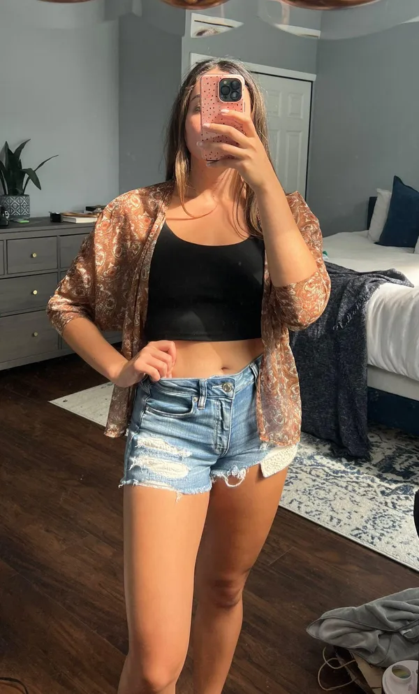 Brown floral Kimono Size M - Image 4