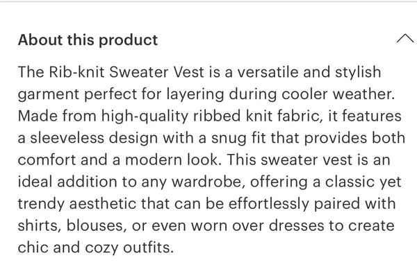 Boutique Rib Knit Sweater Vest - Image 5