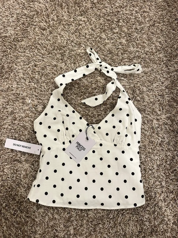Princess Polly polka dot halter top - Image 4