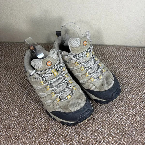 Merrell Womens Moab Ventilator Taupe Continuum Vibram Hiking Trail Shoes Sz 8.5 - Image 2