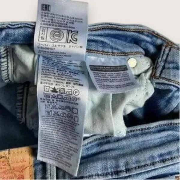 Levis Mid-Rise Skinny Blue Jeans Distressed with Fringed Cuffs Size 29 - Image 10