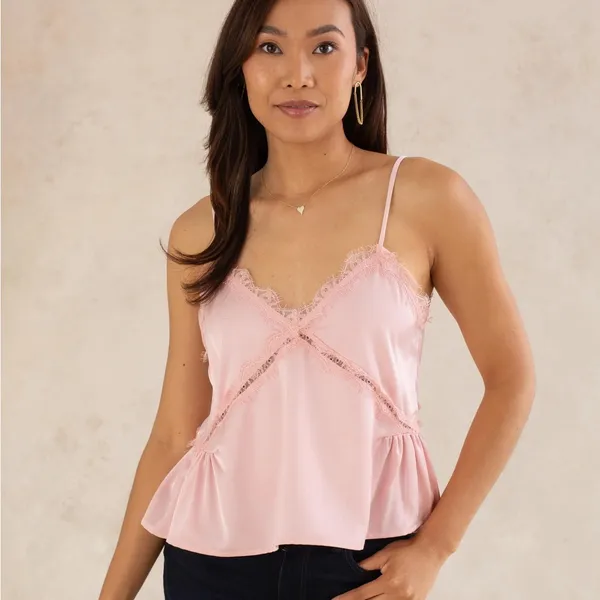 NWT Georgie Lacey Layering Cami Pink Large - Image 12