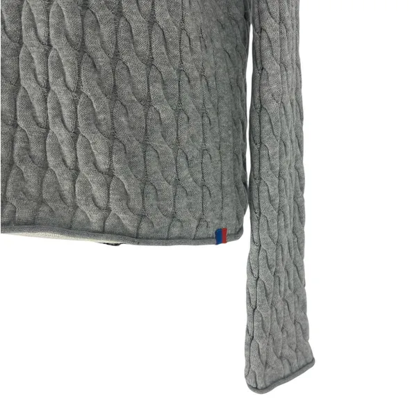 KULE The Mirabelle Mock Neck Cable Knit Cotton Sweater‎ Size Medium - Image 5