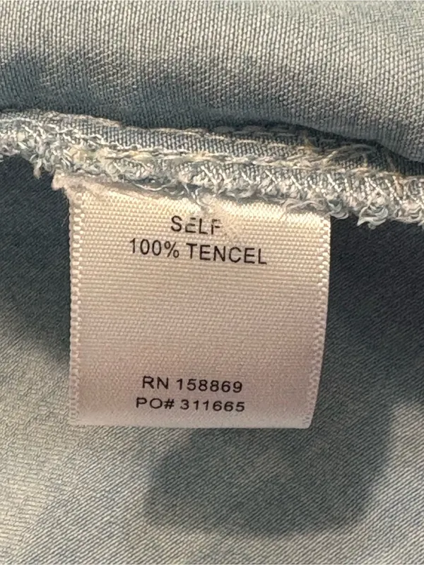 Vici Light Blue High-Low Tiered Maxi Skirt with Smocked Waist size Medium - Image 7
