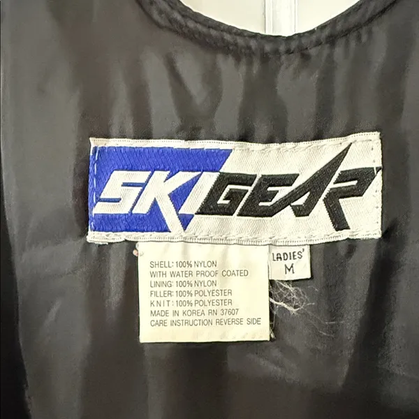 Ski Gear Sno Tex Womens Ski Pants Overalls Snow Bib Black Nylon Size Medium - Image 5