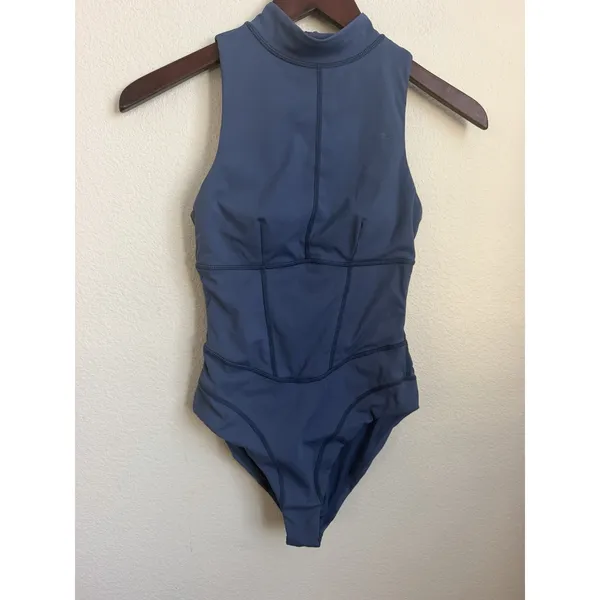 Rip Curl Mirage Ultimate Good Coverage OnePiece Surfsuit Swimsuit Vtg Blue XXS - Image 3