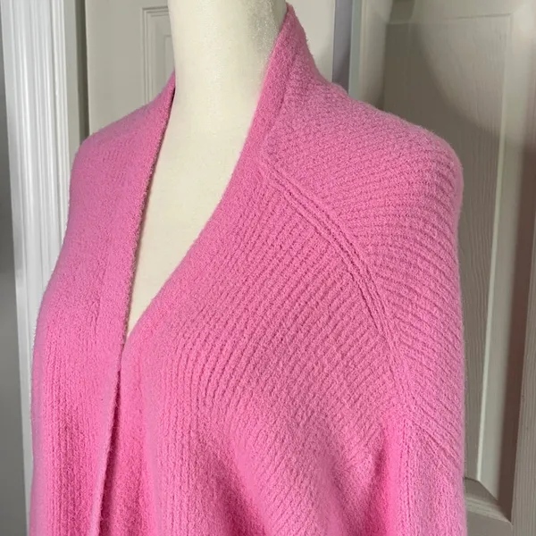 American Eagle Oversized Barbie Pink Super Soft Cardigan Sz S Fits L - Image 5