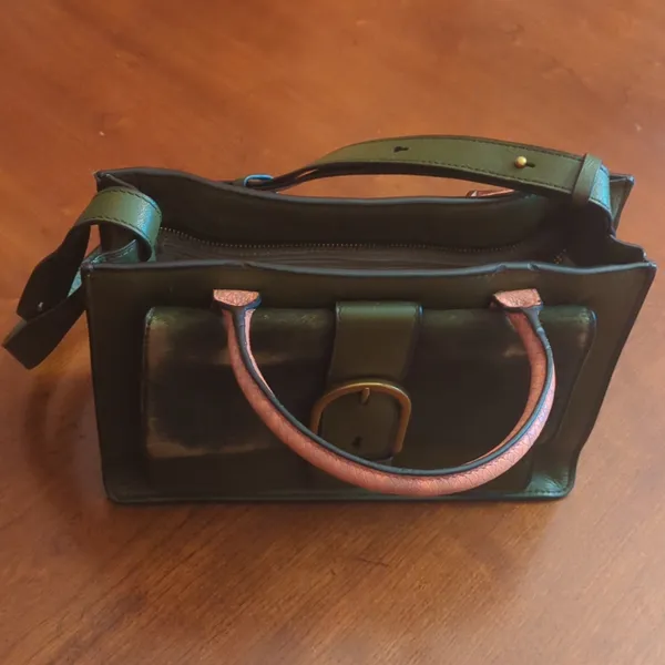 FossilWomen's Green Allie Leather Satchel Purse Handbag - Image 7