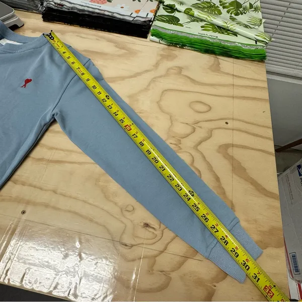 AMI ALEXANDRE MATTIUSSI Blue‎ Ami De Cœur Sweatshirt In 459 Light Blue Medium - Image 14