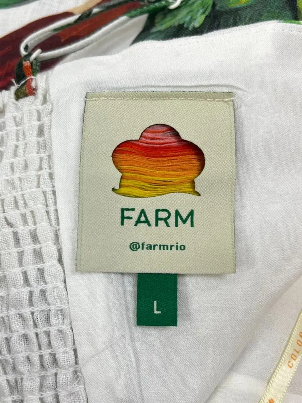 NWOT Farm Rio Midnight Macaw Fiesta Linen Sleeveless Mini Dress Size L - Image 15