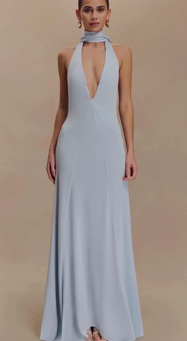 Meshki Dress Maxi Blue Light - Image 5