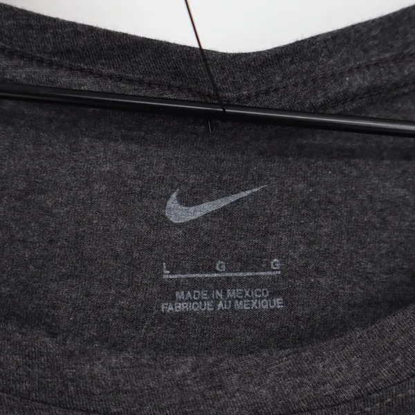 Nike Womens New York Mets MLB Graphic T-Shirt Charcoal Grey Pink Logo Large NEW - Image 3