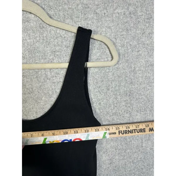 Zara Knit‎ Tank Dress Large Black Bodycon Tie Side Sexy Comfort Scoop Neck - Image 5