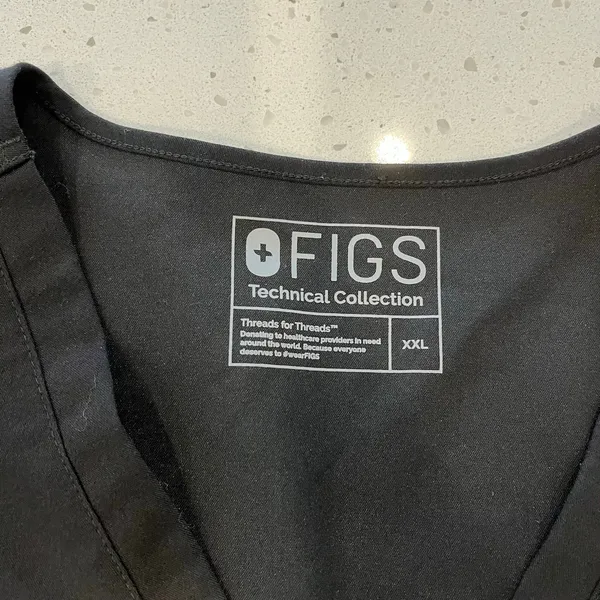 Figs Casma Scrub‎ Top Black Size XXL - Image 3