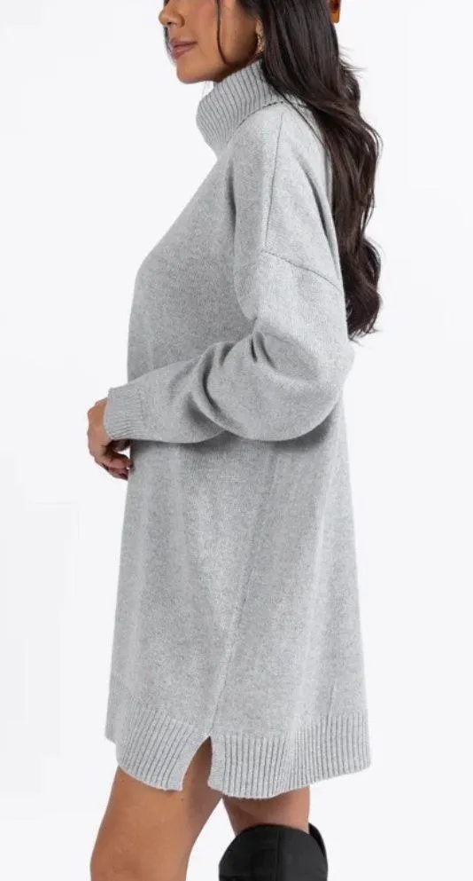 Grey Sweater Dress Small Gray - Image 2