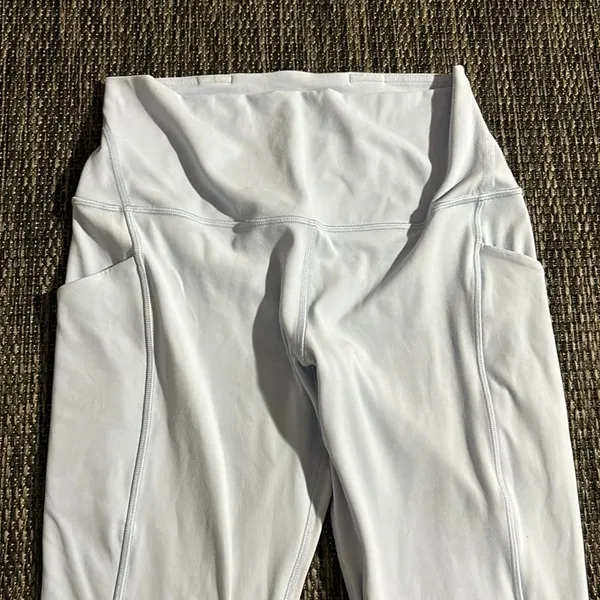 Lululemon Align Legging High Rise With Pockets 25" Double Lined Pastel Blue Nulu - Image 3