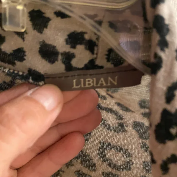 Libian Womens Lightweight Cardigan Sweater S Small Leopard Print Brown & Black - Image 2