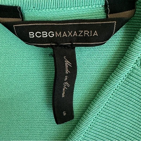 BCBGMAXAZRIA Gisela Mini Bodycon Bandage Dress Aqua Blue Sleeveless Y2K Size S - Image 7
