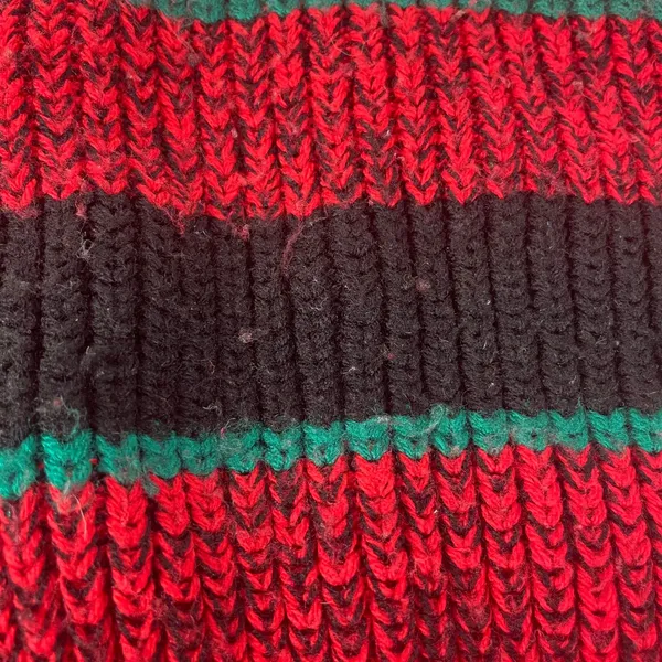 Vintage Striped Sweater Pullover Red Black Green Retro Hong Kong Bright Colorful - Image 12