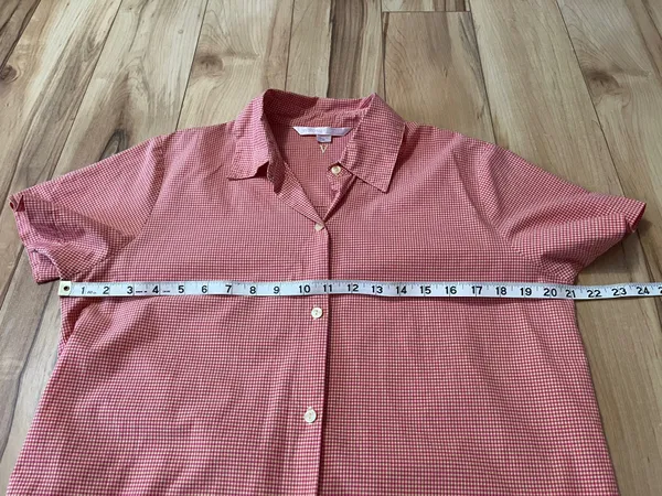 Victorias Secret Pajama Set Medium Orange Yellow Gingham Check Top & Crop Bottom - Image 4