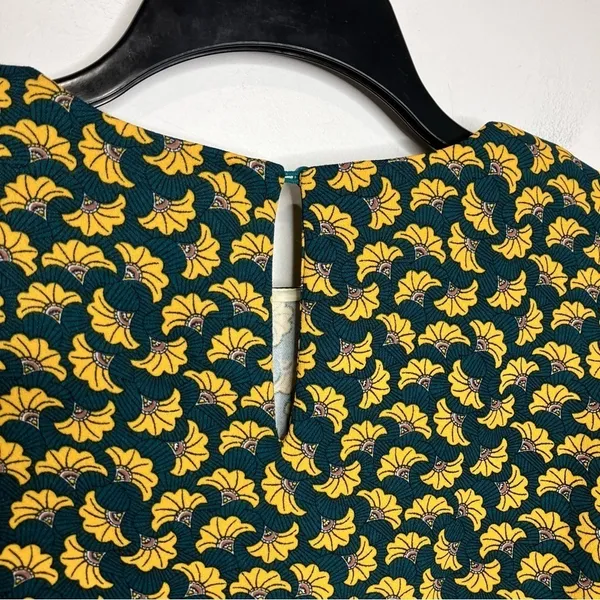 Mellóday puffed sleeve blouse green, yellow‎ size small - Image 6