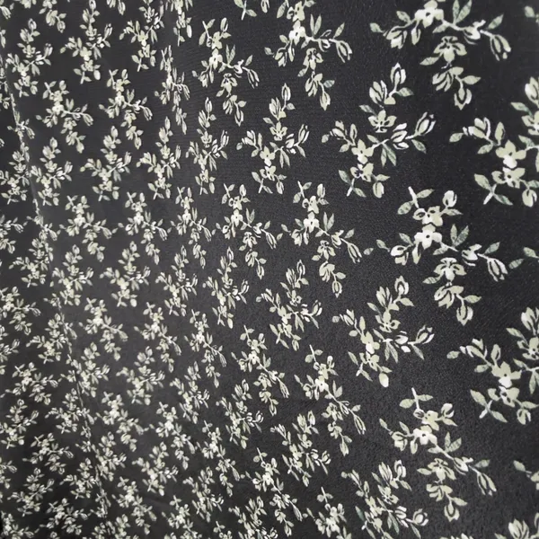VTG 90s Women‎ Fairy Indie Grunge Maxi Skirt Large Black Ditsy Floral USA Made - Image 3