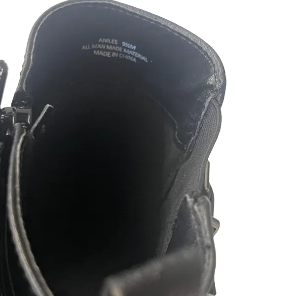 Andiamo Women's Size 9.5‎ Aniles Faux Leather Ankle Moto Black Booties Boots - Image 7