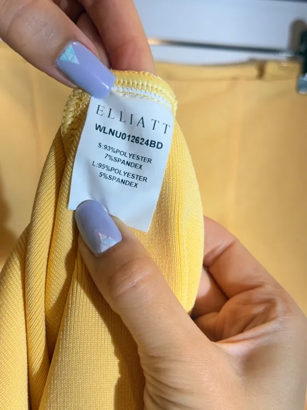 Elliatt Amara Butter Yellow Strapless Sculpted Waist Formal Maxi Dress Size S - Image 8