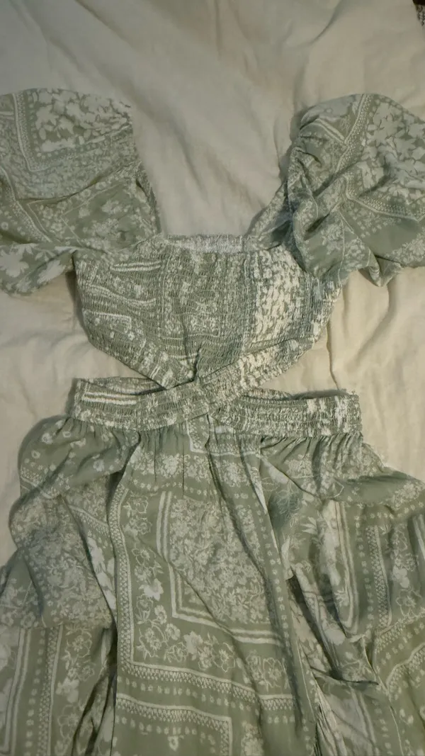 Floral maxi dress Green Size XS - Image 3
