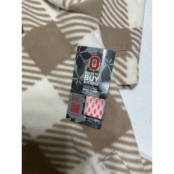 Ohio State Buckeyes Women Small 4/6 Plaid Fleece Pullover Rivalry Threads NWT - Image 4