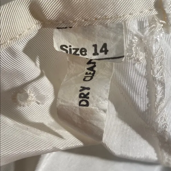 Vintage 80’s Bone White‎ Lace Dress Sise S/M - Image 8