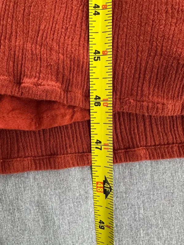 Anthropologie Maeve Womens Sz 0 Orange Embroidered Desert Wide Leg Jumpsuit - Image 10
