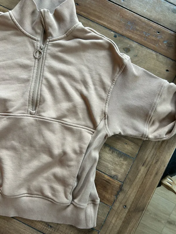 Vuori Sedona Half Zip Fleece Sweatshirt Brown XS - Image 7