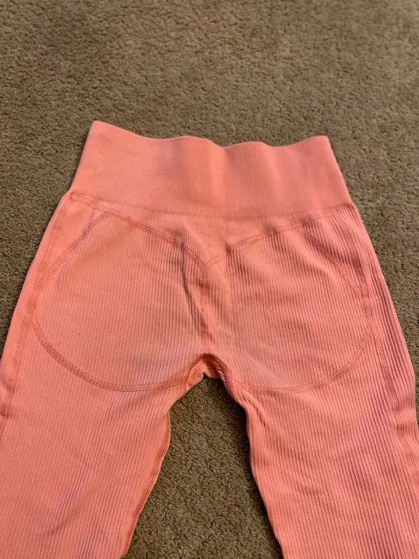 Bo+Tee Peach/Light Pink leggings - Image 4