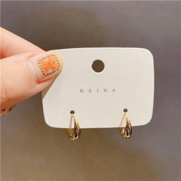 18K Gold Plated Small Hoop Earrings for Women - Image 2