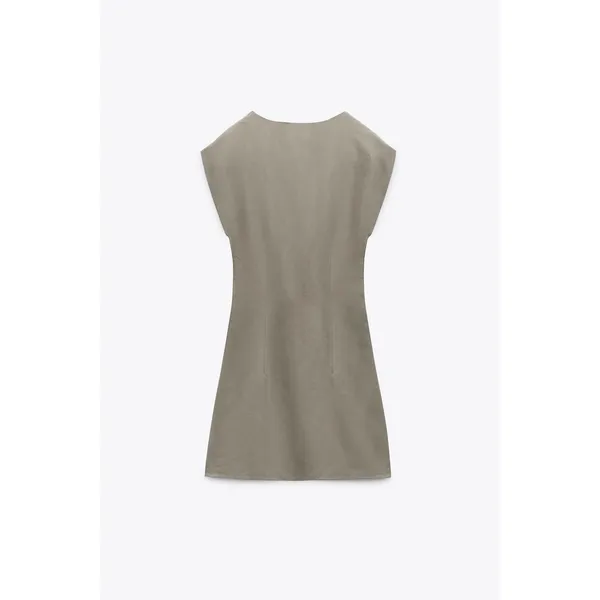 ZARA Linen Blend Cutout Mini Dress - Image 12