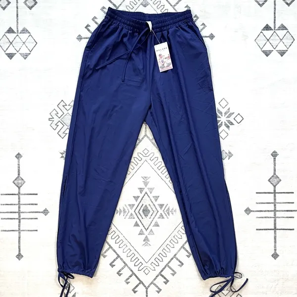 Breezeful High Waisted Drawstring Side Pocket Split Hem Joggers Small - Image 4